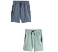 NEXT Niños Pack de 2 Pantalones Cortos de Deporte Ligeros Green/Blue 11 Años