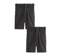 NEXT Niños Pack de 2 Pantalones Cortos Escolares sin Pinzas Delanteras Gris 13 Años