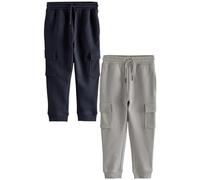 NEXT Niños Pack de 2 Pantalones de chándal Cargo de Corte Slim Navy/Grey 6 Años