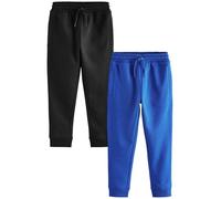 Next Niños Pack de 2 Pantalones de chándal de Corte Slim Black/Cobalt Blue 10 Años