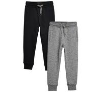 NEXT Niños Pack de 2 Pantalones de chándal de Corte Slim Negro/Gris 5 Años