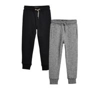 NEXT Niños Pack de 2 Pantalones de chándal de Corte Slim Negro/Gris 7 Años