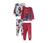 NEXT Niños Pack de 2 Pijamas cómodos Red/Navy Spiderman 3 Años-4 Años