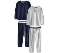 NEXT Niños Pack de 2 Pijamas de Manga Larga Navy/Grey 11 Años