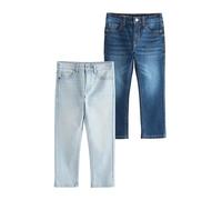 NEXT Niños Pack de 2 Vaqueros elásticos de Corte estándar Denim Dark Blue/Bleach 6 Años