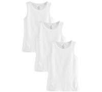 NEXT Niños Pack de 3 camisetas sin mangas Kind to Skin Blanco 5 Años-6 Años