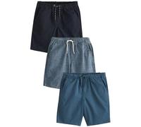 NEXT Niños Pack de 3 Pantalones Cortos sin Cierres de Corte estándar Azul 9 Años