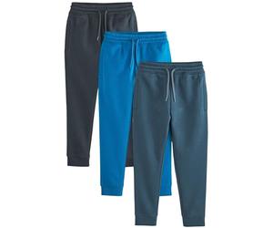 NEXT Niños Pack de 3 Pantalones de chándal de Corte Slim Azul 12 Años