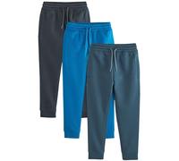 NEXT Niños Pack de 3 Pantalones de chándal de Corte Slim Azul 13 Años