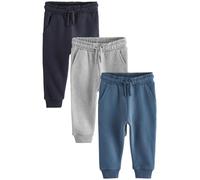 NEXT Niños Pack de 3 Pantalones de chándal Suaves al Tacto Azul/Carbón/Negro 3 Años-4 Años