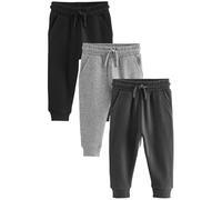 Next Niños Pack de 3 Pantalones de chándal Suaves al Tacto Negro/Carbón/Gris 18 Meses