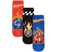 NEXT Niños Pack de 3 pares de calcetines con alto contenido de algodón con licencia Red/Black/Blue Hot Wheels 31-36