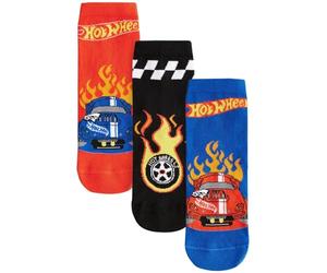 NEXT Niños Pack de 3 pares de calcetines con alto contenido de algodón con licencia Red/Black/Blue Hot Wheels 31-36