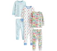NEXT Niños Pack de 3 Pijamas cómodos Blue/White Cars 2 Años-3 Años