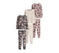 NEXT Niños Pack de 3 Pijamas cómodos Brown/Cream Transport 5 Años-6 Años