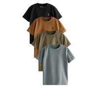 NEXT Niños Pack de 4 Camisetas de Manga Corta con Bordado de Ciervo