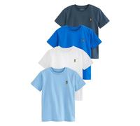 NEXT Niños Pack de 4 Camisetas de Manga Corta con Bordado de Ciervo Azul 5 Años