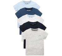 NEXT Niños Pack de 5 Camisetas de Manga Corta Azul 9 Meses-12 Meses