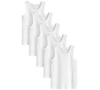 NEXT Niños Pack de 5 camisetas sin mangas Blanco 9 Años-10 Años