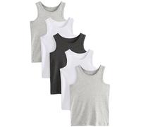 NEXT Niños Pack de 5 camisetas sin mangas Gris 9 Años-10 Años
