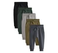 NEXT Niños Pack de 5 Pantalones de chándal de Corte Ajustado