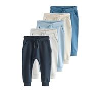 NEXT Niños Pack de 5 Pantalones de chándal de Corte Ajustado Blue/Ecru/Navy Blue 2 Años-3 Años