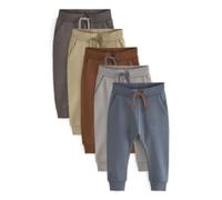 NEXT Niños Pack de 5 Pantalones de chándal de Corte Ajustado Caqui/Gris/Azul 3 Meses-6 Meses