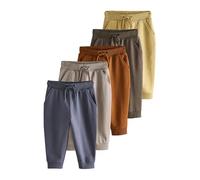 NEXT Niños Pack de 5 Pantalones de chándal de Corte estándar Khaki Green/Blue/Red 18 Meses-24 Meses