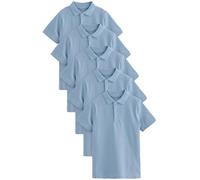 NEXT Niños Pack de 5 Polos Escolares de Manga Corta 100% algodón Azul 13 Años