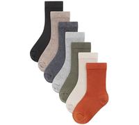 NEXT Niños Pack de 7 pares de calcetines de canalé fino con un alto contenido de algodón