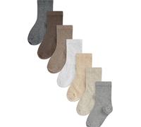 NEXT Niños Pack de 7 pares de calcetines de canalé fino con un alto contenido de algodón