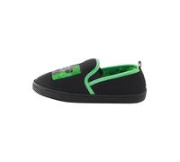 Next Niños Pantuflas de Minecraft con suela de goma Black/Green 32