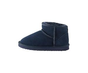 NEXT Niños Pantuflas Estilo botón con Forro cálido de Ante Azul Marino 38