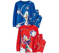NEXT Pack de 2 Pijamas de pantalón Largo Ropa Niño Blue/Red Sonic and Knuckles 11 Años