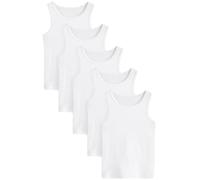NEXT Pack de 5 camisetas sin mangas 100% algodón Blanco 2-3 Años