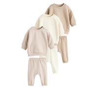 NEXT Pack de 6 conjuntos de sudadera y pantalones de chándal para bebé Neutro 9 Meses
