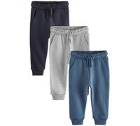 NEXT Niños Pack de 3 Pantalones de chándal Suaves al Tacto Azul/Carbón/Negro 3 Años-4 Años