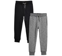 NEXT Niños Pack de 2 Pantalones de chándal de Corte Slim Negro/Gris 12 Años