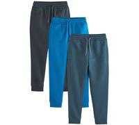 NEXT Niños Pack de 3 Pantalones de chándal de Corte Slim Azul 3 Años