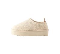 NEXT Pantuflas cerradas con forro polar y plataforma plana Cream Borg 32