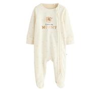NEXT Pelele con Cremallera bidireccional 100% algodón para bebé I Love My Mummy Ecru I Love My Mummy 1 Mes