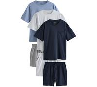 Next Pijama corto azul noche / ópalo / gris oscuro / gris moteado XL azul noche / ópalo / gris oscuro / gris moteado