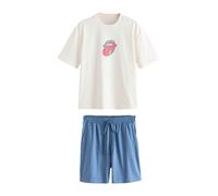 Next Pijama corto 'The Rolling Stones' navy / turquesa / frambuesa / blanco XL navy / turquesa / frambuesa / blanco