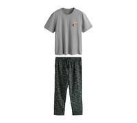 Next Pijama largo 'Guinness' azul cian / amarillo pastel / gris / antracita XLxregular azul cian / amarillo pastel / gris / antracita