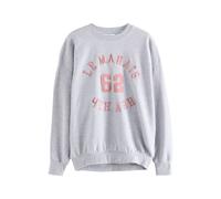 Next Sudadera 'Applique Le Marais City' gris claro / pitaya M gris claro / pitaya