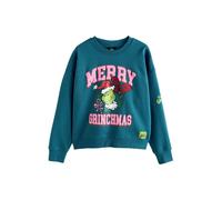 Next Sudadera 'The Grinch Official License Fun Wreath Bow Christmas' esmeralda / rosa claro / rojo / blanco XL esmeralda / rosa claro / rojo / blanco