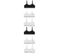 NEXT Niñas Pack de 7 Tops Cortos de Tirantes Negro/Blanco/Gris 9 Años-10 Años