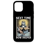 Next Time Bow Deeper Cat In Box - Cuenco de comida con diseño de gato divertido Carcasa para iPhone 12/12 Pro