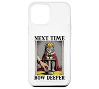 Next Time Bow Deeper Cat Lover Rascando Post Divertido Gato Carcasa para iPhone 12 Pro Max