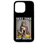 Next Time Bow Deeper - Cuenco de comida para gatos, diseño de gato divertido Carcasa para iPhone 15 Pro Max